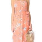 Ali & Jay Womens Peach Flower Frolicking Printed Sleeveless Button Dress - Sz M Photo 0