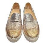 Stuart Weitzman Silver Copper Biarritz Metallic Slip On Sneaker Loafer Size 10 Photo 2