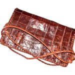 Alligator with Laced & Braided Leather Crossbody Bag Brown Photo 3