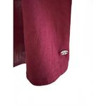 American Eagle Outfitters Women's Shirt Top Large Burgundy Maroon Lace Crop Photo 5