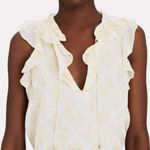 Intermix ‎ MARIBELLE Paisley silk tank yellow floral small Photo 0