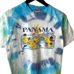 Panama Canal T Shirt Vintage Y2K Extra Small XS Multicolor Graphic Tee White Photo 1