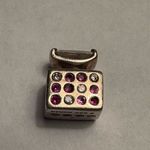 Chamilia Sterling Silver and Pink rhinestone perfume bottle bracelet charm Photo 1