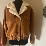 Sweet Rain Women's Tan Button Up Jacket with Shearling Lining Photo 2