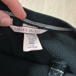 Victoria's Secret Black Ribbed Henley Tank Dress L G Sleepwear Photo 3