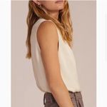 NWT Favorite Daughter The Sleeveless Date‎ Blouse Bodysuit Champagne Cream Sz L Size L Photo 1