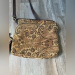 VTG Rossetti Boho Crossbody Satchel Bag Suede Medium Matching Coin Purse Brown L Photo 5