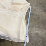 Isaac Mizrahi Vintage  cream ivory coquette babydoll peplum top Photo 4