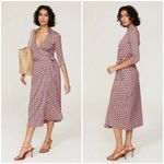 Diane Von Furstenberg 💕💕 Abigail Midi Wrap Dress Mandarin Print Large *ALTERED* Photo 4