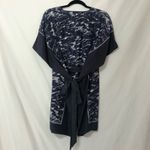 Michael Kors Blue Silk Tunic Top Tie Back Womens S/M Luxury Preppy Classic Photo 4