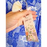 Johnny Was NWT  Workshop Blue Floral Cotton Wide Leg Pants Small Photo 3