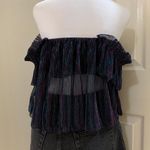 Urban Outfitters UO Pleated Shimmer Off-The-Shoulder Top Photo 3