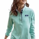 LL Bean Soft Cotton Rugby Pullover Green Size L Photo 1