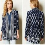 Anthropologie  One September Navy Open Drape Sweater Cardigan - size medium Photo 1