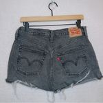 Levi's Levi’s 501 gray wash denim high rise button fly cut off shorts size 29 Photo 2