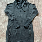 Athleta Sweatshirt Womens Small Gray Long Sleeve Drawstringâ Cowl Neck Photo 0