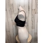 Jitren Clothing Black Faux Leather Spaghetti Strap Crop Top – Size Medium NWT Photo 2