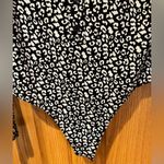 Banana Republic  Factory Long Sleeve Black Leopard Print‎ Bodysuit Top Size XS Photo 3