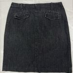 Sandro Denim Jean Knee Pencil Skirt  Designer Washed Black Size 12 cotton Photo 1