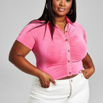 Macy's NWT And Now This Polo Button Front Top Photo 0