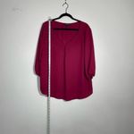 About A Girl Burgundy V Neck Relaxed Blouse Size 1X Photo 7