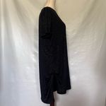 Chico's TRAVELERS by  Tunic Dress Sz 12 Black Circle Geometric Stretch Jacquard Photo 3