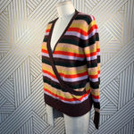 Madewell  Wrap-Front Pullover Sweater in Stripe‎ Photo 5