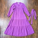 Xirena • Wrenn Dress midi tiered Heliotrope purple cotton gauze boho peasant Size XS Photo 2