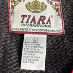 Vintage Tiara International Christmas Sweater Vest Large Black Red Tree Knit Photo 9