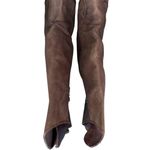 Liberty Black Boots Womens 9 Brown Leather Tall Knee High Riding Moto Biker Zip Photo 6