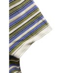 IZOD Y2K Striped Scallop Trim Womens Polo Shirt Purple Size L Preppy Academia Photo 8