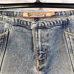 Billabong Vintage  Sample Blue Fade Denim Flare A-Line Skirt Size 5 Photo 2
