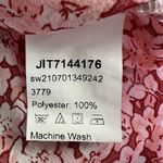 SheIn Top Womens Small Floral Short Sleeve Red Pink Photo 9