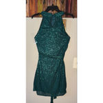 Cupshe  Green Sequin High Neck Sleeveless Mini Dress Photo 2