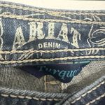 Ariat  denim turquoise size 29R wide leg dark jean casual rodeo western Photo 1