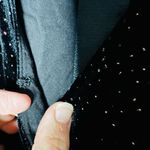 NISSA Black Velvet Crystal Embellished Sparkle Waist Strap Mini Dress Size US 10 Photo 15