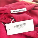 Reformation  Lawrence One Shoulder Midi Dress in Crimson Red Photo 8