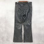 Gap  Womens 70s‎ Flare Faux Leather Pants Size 14 High Rise Rocker Street Grunge Photo 4