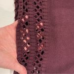 LA Hearts Cute burgundy plum crochet knit tie neck crop halter boho festival Photo 9