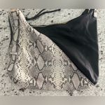 Leifsdottir Anthropologie‎ Snake Print Leather Purse Handbag Shoulder Bag Black Photo 1