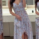 Abercrombie & Fitch Blue Ruffle Strap High Low Maxi Dress NWT size Large Photo 9