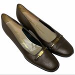 Salvatore Ferragamo  7.5 2A Gray Block Heels Photo 1