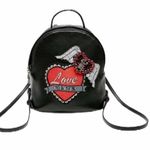 Betsey Johnson  Love Forever Mini Backpack, Black, Red Photo 0