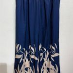Made With Love Navy Floral Cold Shoulder Wide Leg Jumpsuit Sz M NWT Blue Size M Photo 3