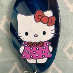 Pretty Little Kitty Key chain. NWOT Silver Hardware. .2 1/2” Tall x 1 1/2” Wide Blue Photo 2