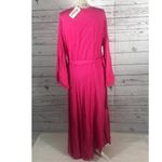 NWT Belma Vintage pink wrap long sleeved maxi dress one size plus Photo 2