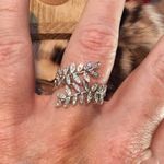 CZ AAA Vine Brass Rhodium Ring size 9 Silver Photo 5