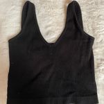 Free People Intimately Black Ribbed Cropped Tank Top Photo 0