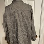 J.Jill linen tunic shirt dress Coastal Cottage Western Gray L Tunic Camisole Oversized Blouse Shirt Dress Button down Blouse Loose Fit Relax Tired Vacation Summer Photo 3