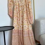 Billabong NEW NWT “Endless Sunset” floral long sleeve maxi dress yellow pink Photo 2